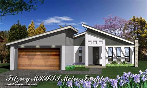 Skillion roof ideas & photos. Fitzroy MKIII Metro Facade, Home Design, Tullipan Homes
