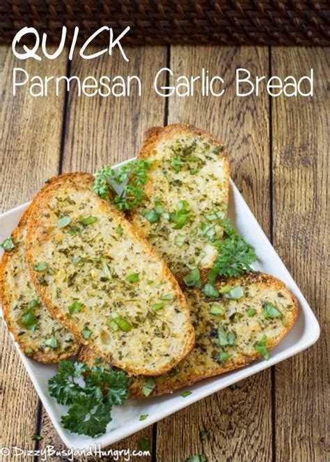 Bread is a culinary vehicle for many different dishes, from desserts to breakfast cups. Quick Parmesan Garlic Bread | Dizzy Busy and Hungry!