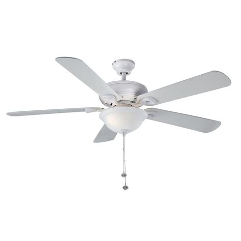 There are some safety features to consider selecting the right bulb. Hampton Bay Rothley 52 in. LED Matte White Ceiling Fan ...