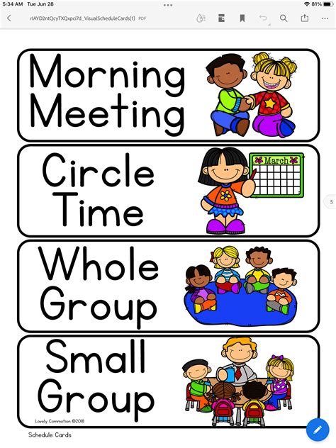 Use Editable Visual Schedule Cards To Help With Preschool Transitions