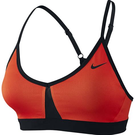 Nike Pro Womens Indy Colourblock Bra In Crimson Excell Sports Uk