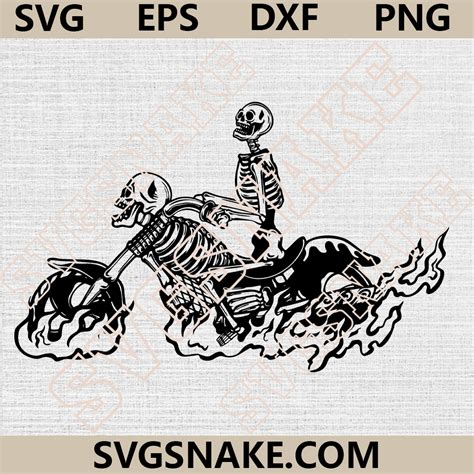 Skeleton Riding Motorcycle Svg Skeleton Biker Svg Skull Biker Svg