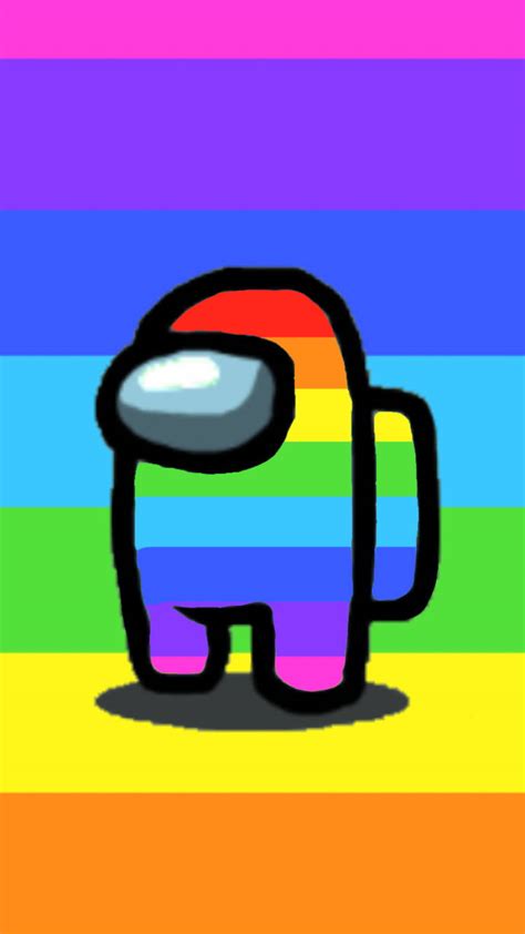 Download Among Us Rainbow Flag Lgbt Phone Wallpaper