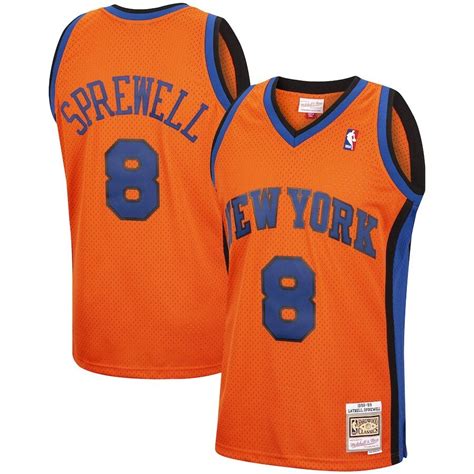 Latrell Sprewell New York Knicks Mitchell And Ness 1998 99 Hardwood