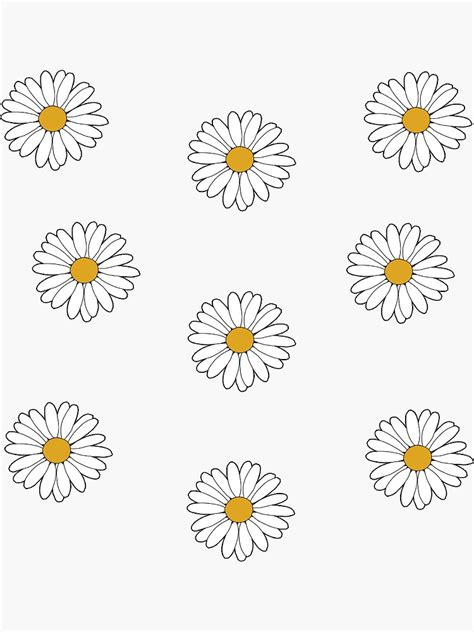 Daisies Sticker Pack Sticker For Sale By Linaa Redbubble