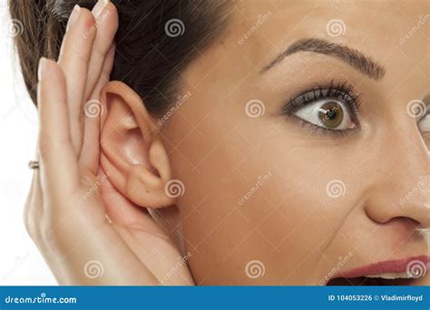Woman Listening Carefully Stock Photo Image Of Attention 104053226