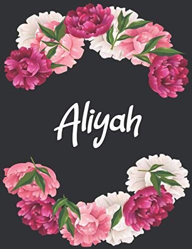 Aliyah Floral Sketchbook Personalized Floral Sketchbook With Aliyah