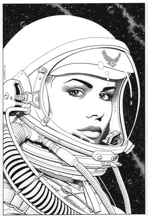Space Girl By Sky Boy Comic Books Art Comic Art Ink Illustrations