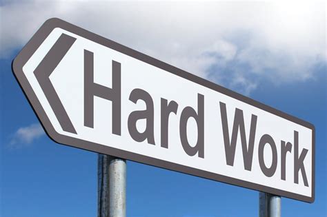 Hard Work Highway Sign Image