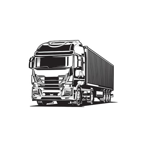 Premium Vector Semi Truck Trailer Logo Trucking Logo