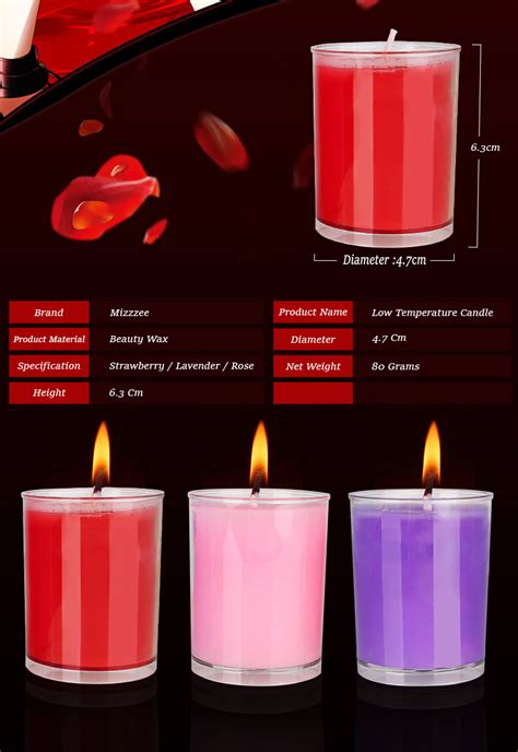 mizzzee sm low temperature candle strawberry low temperature candle sm drip candles sm bed