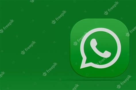 Aplicación De Whatsapp Logo Verde Icono 3d Render Sobre Fondo Verde