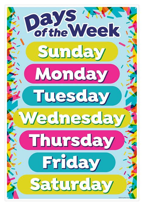 Marie willsey it's no secret that keeping your home clean and neat requires a great deal of time and energy, wh. Days of the Week Smart Chart in 2020 | Knowledge quotes ...