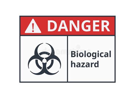 Danger Biological Hazard Warning Sign Vector For Safety Signs And