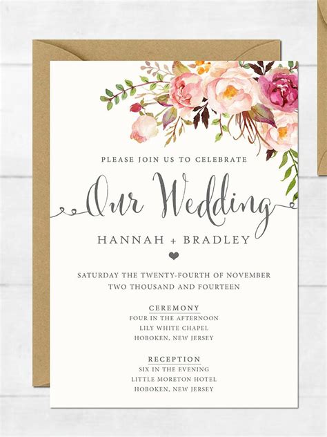 Create wedding invitations, birthday invitations and much more! Free Wedding Invitation Templates You'll Love
