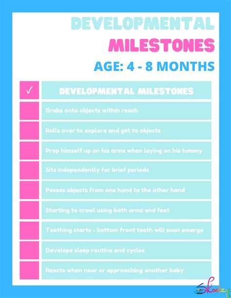 Developmental Milestones 4 8 Months Skoolzy