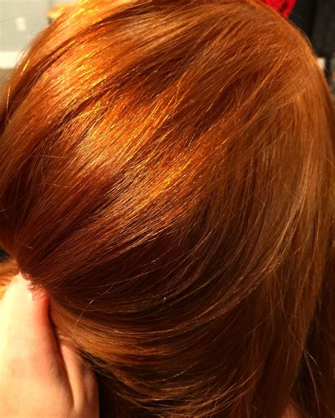 Close Up Shine Bright Red Copper Hair Color By Emily Field Red Copper