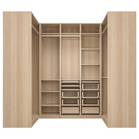 Ikea pax oak wardrobe 100 x 236cm mirror doors, drawers & trouser pull out £378. PAX Corner wardrobe - white stained oak effect - IKEA Ireland