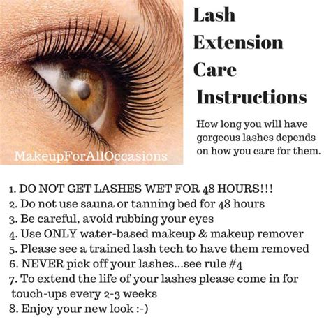 Lash Extension Care — Makeup For All Occasions Eyelash Extensions