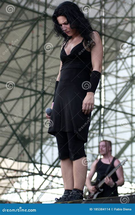 Lacuna Coil Cristina Scabbia During The Concert Editorial Stock Image