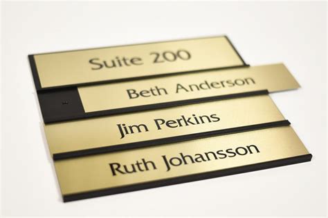 Interchangeable Office Sign Name Plates 10 Width Office Signs