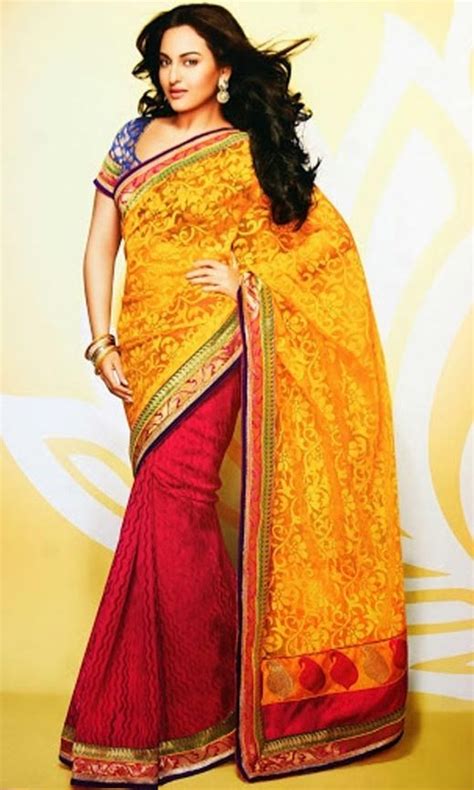 Sonakshi Sinha Looks Super Hot In This Gorgeous Yellow Saree Saree Designs Saree India Fashion