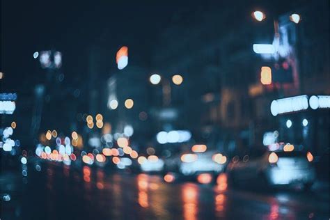Blurred City At Night Bokeh High Quality Abstract Stock Photos