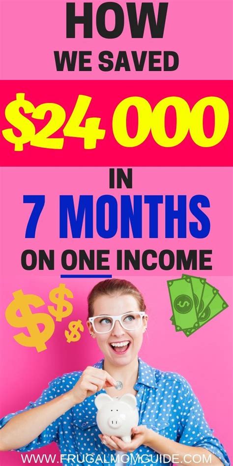 How We Saved 24 000 In 7 Months On One Income The Frugal Mom Guide