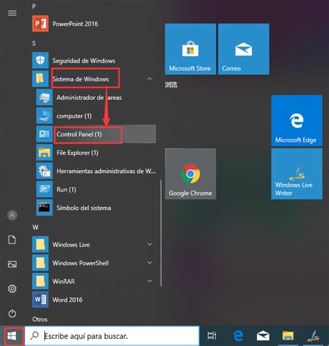 Panel De Control En Windows 10 Creationschlist