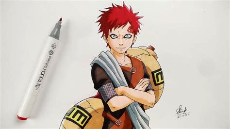 How To Draw Gaara Step By Step Tutorial Naruto