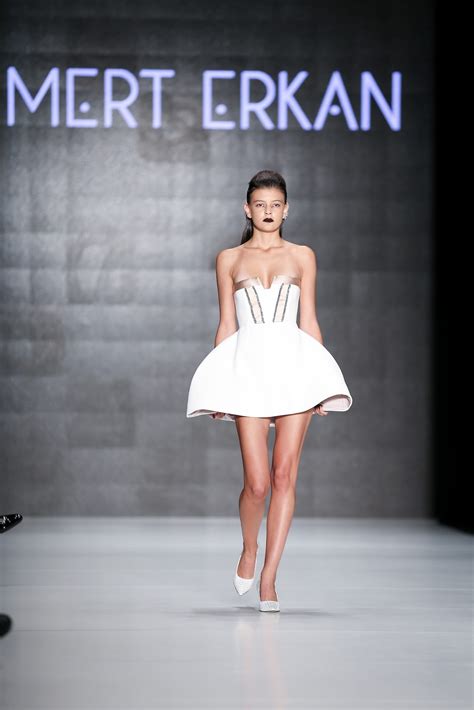 istanbul turkey september 12 a model presents a creation by fashion designer mert erkan