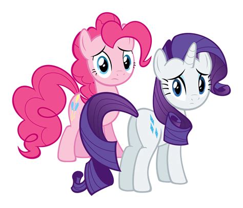 Rarity And Pinkie Pie Looking Concerned By Delectablecoffee On Deviantart