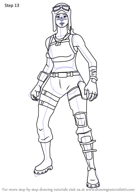 How To Draw Renegade Raider From Fortnite Fortnite Step By Step