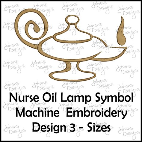 Nurse Oil Lamp Symbol Machine Embroidery Design 3 Sizes Etsy Uk