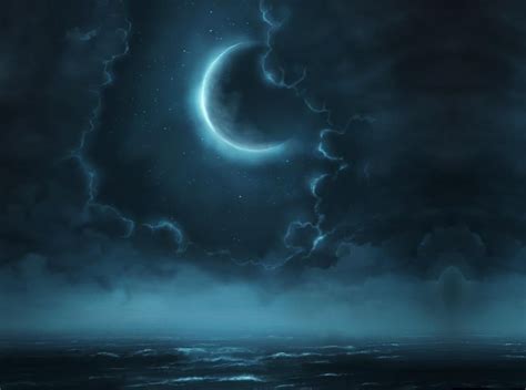 A Mystical Fantasy Night Sky Artwork Night Sky Wallpaper Moonlit Sky