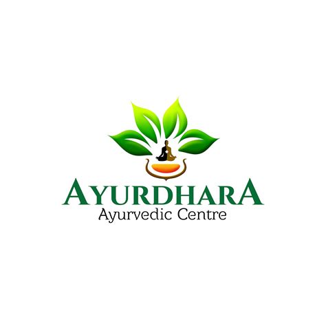 ayurdhara ayurvedic centre and spa dubai logo concept and design vyshnav cm massage logo