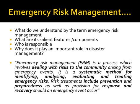 Ppt Emergency Risk Management Powerpoint Presentation Free