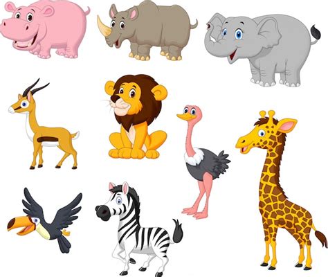 Free Vector Cartoon Zoo Set