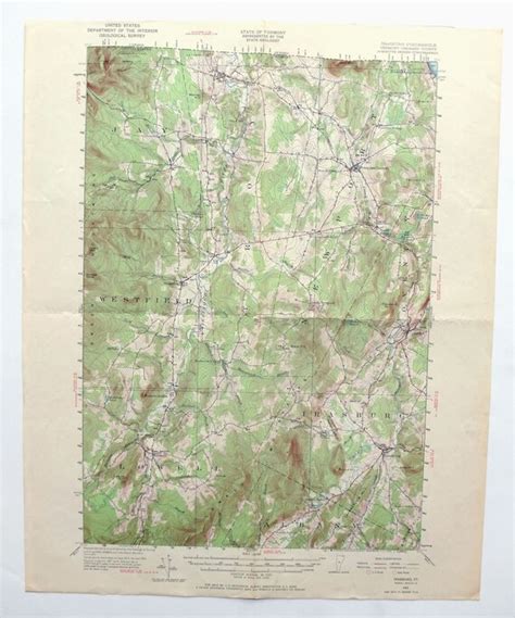 Irasburg Vermont Vintage Original Usgs Topographic Map 1953 Etsy