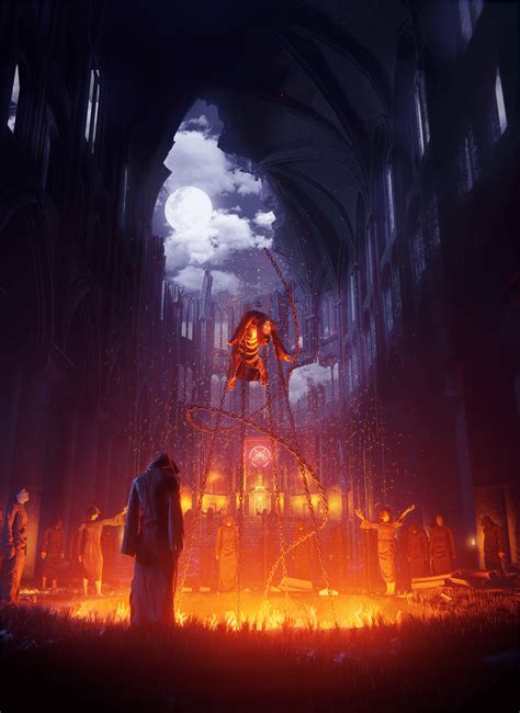 Horror Cathedral Ritual 3d Scene Finished Projects Blender Artists