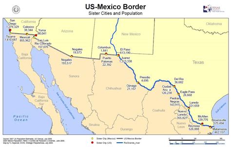 Texas Mexico Border Towns Map