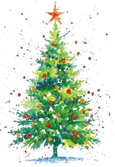 One of the most delightful christmas traditions is sending your friends and family holiday greeting cards. Pin by Martha Adams on AdventXmasNYearEpiphany | Watercolor christmas cards, Christmas tree ...