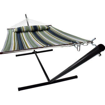 The lawson blue ridge camping hammock is perfect to take along on hikes and on weekend as a budding amateur mycologist i also don't want to damage fungi and prevent new fruiting bodies this hammock has spreader bars that open up the hammock so it doesn't fold in on you and confine you. Freeport Park Ashlee Hammock with Stand | Wayfair in 2020 ...