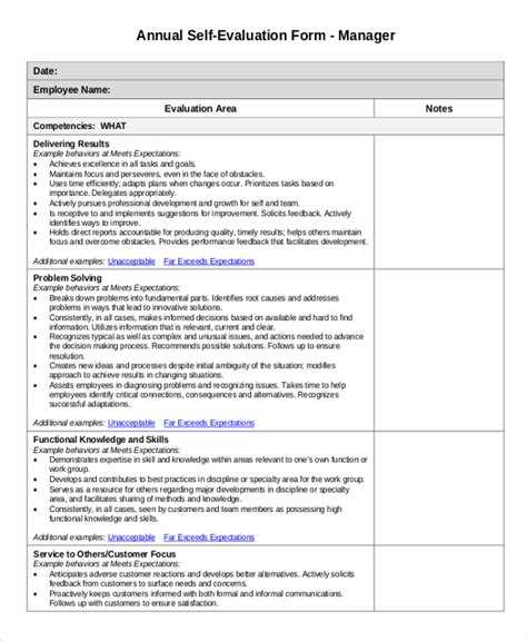 Free 7 Sample Employee Evaluation Templates In Pdf Ms Word