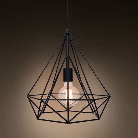 Diamond 1 Light Large Cage Pendant Light Westmenlights Electric