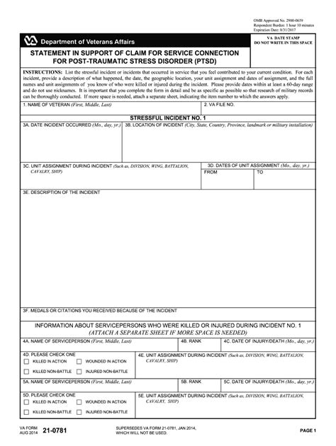 2007 Form Va 21 0781 Fill Online Printable Fillable Blank Pdffiller