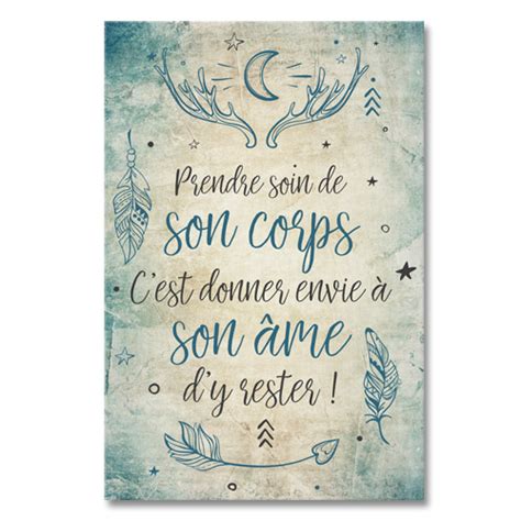Chez améliore ta santé, nous nous occupons de votre corps et de la façon dont vous le traitez. Tableau citation prendre soin de son corps - Bien être