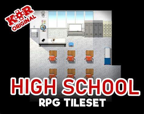 Kr High School Tileset For Rpgs By Kokoro Reflections