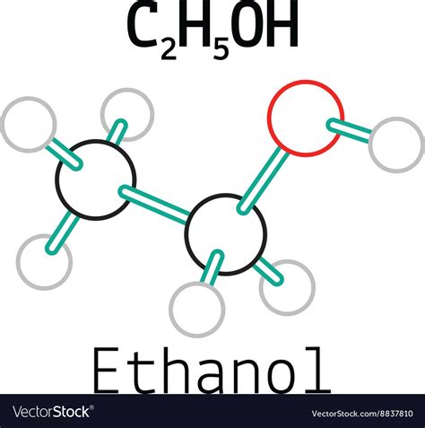 C2h5oh Ethanol Molecule Royalty Free Vector Image