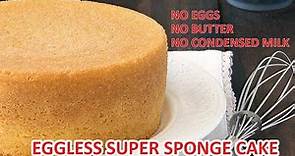 Super Spongy Eggless Vanilla Sponge Cake